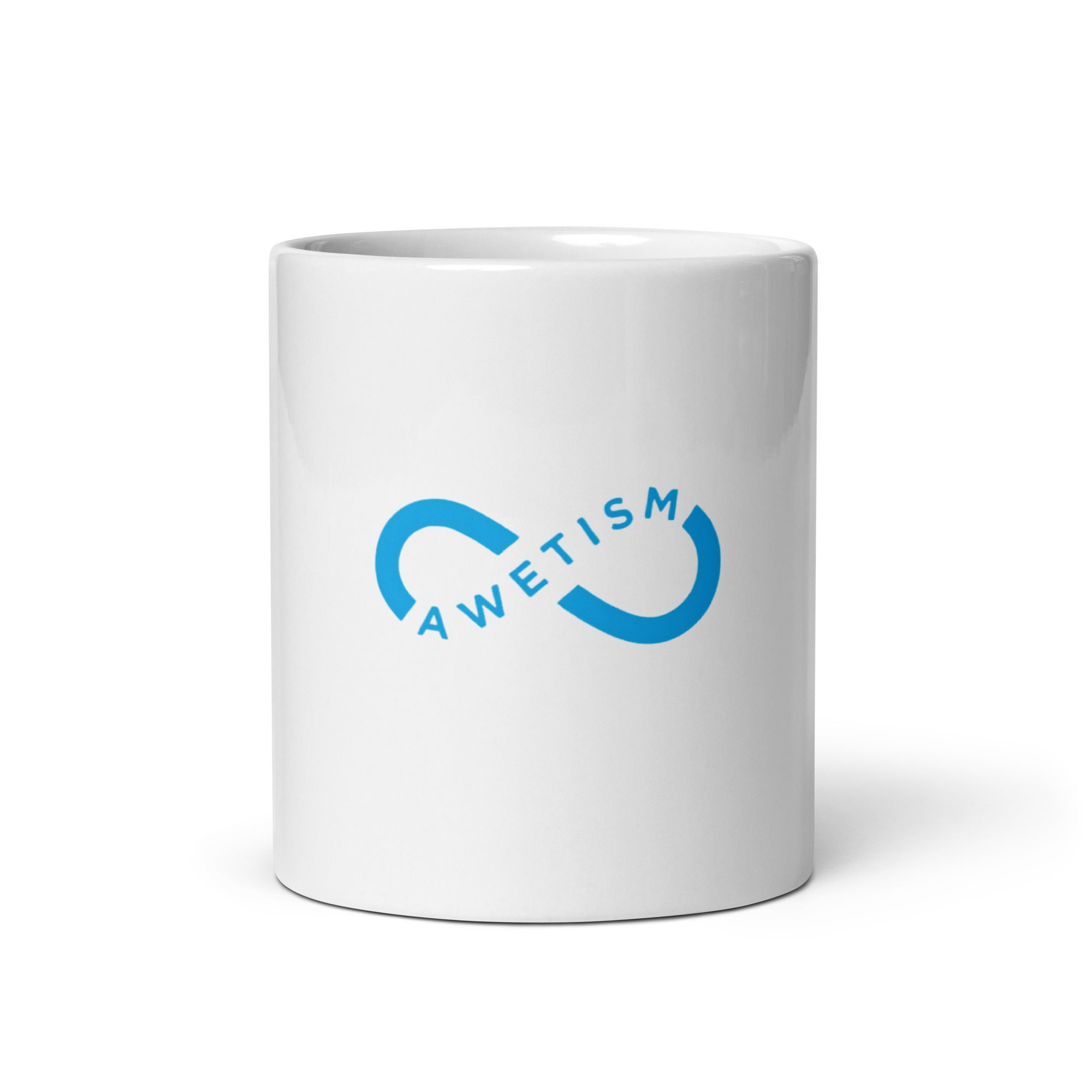 White glossy mug