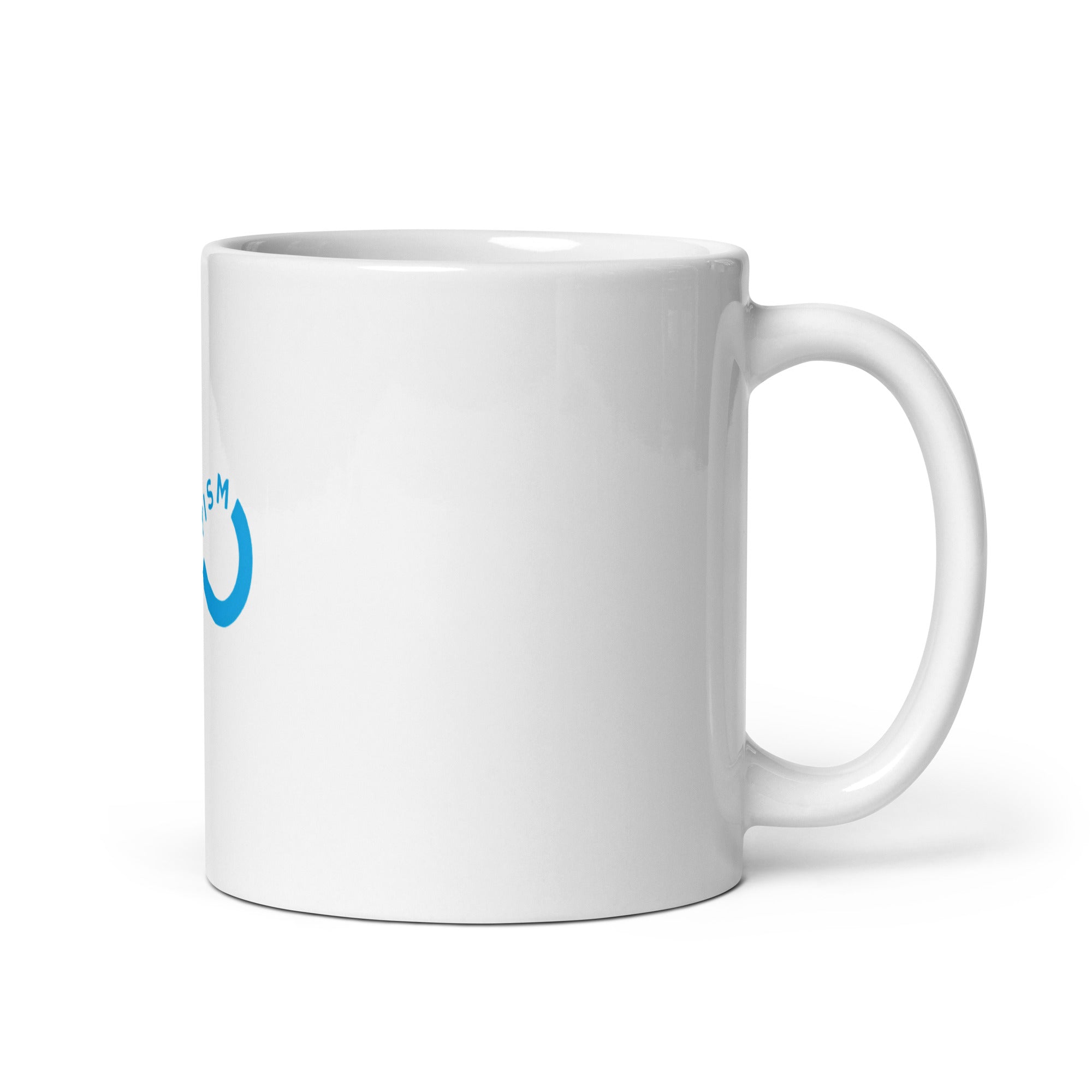 White glossy mug